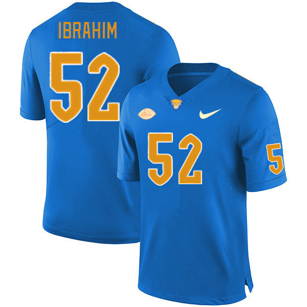 Men #52 Abe Ibrahim Pitt Panthers College Football Jerseys Stitched Sale-Royal